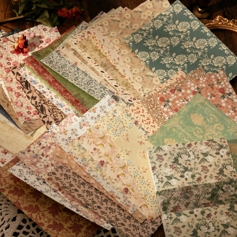 100 Sheets Vintage INS Floral  - Ink Blotter Paper recension och pris