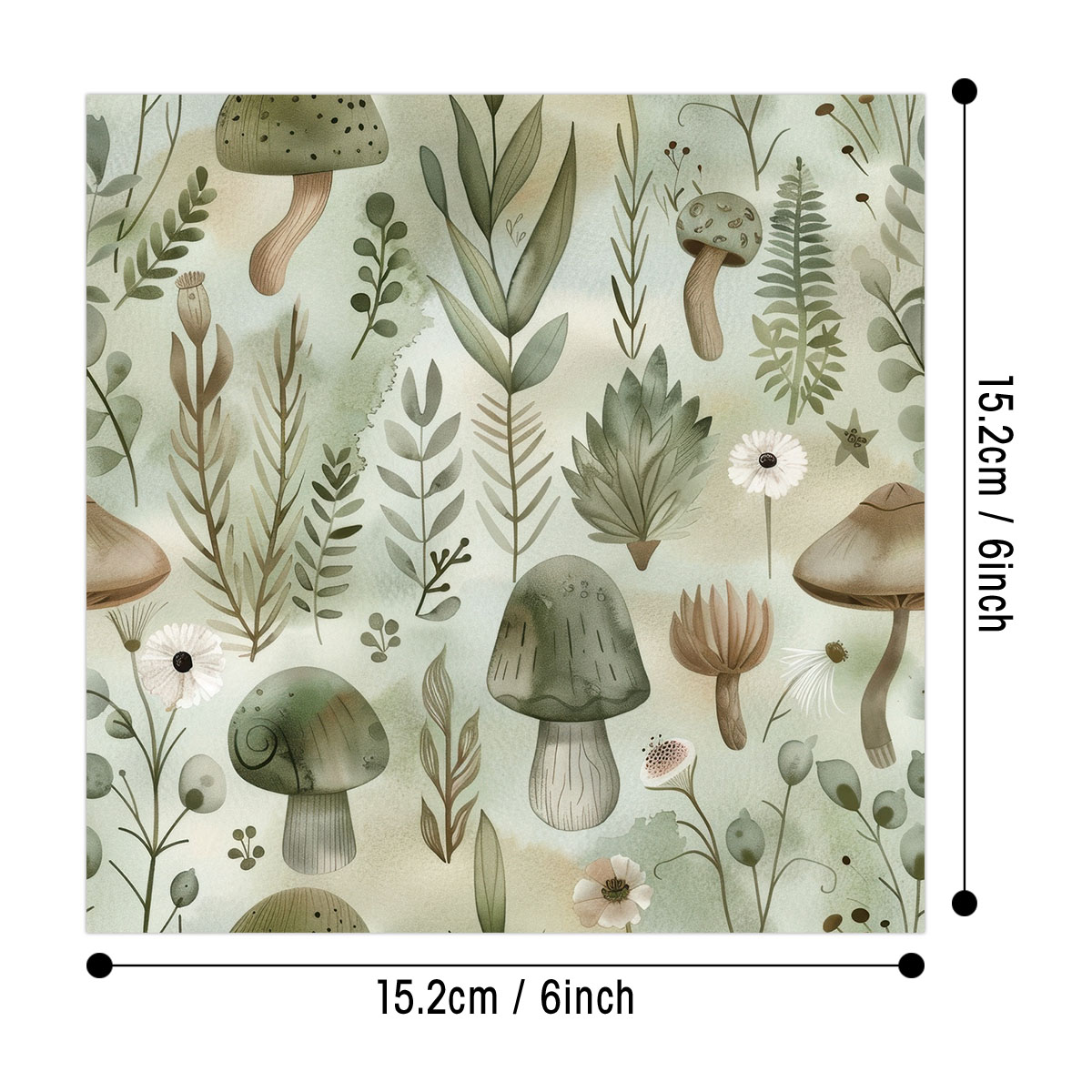 12pcs Vintage Wild Forest Them - Ink Blotter Paper recension och pris